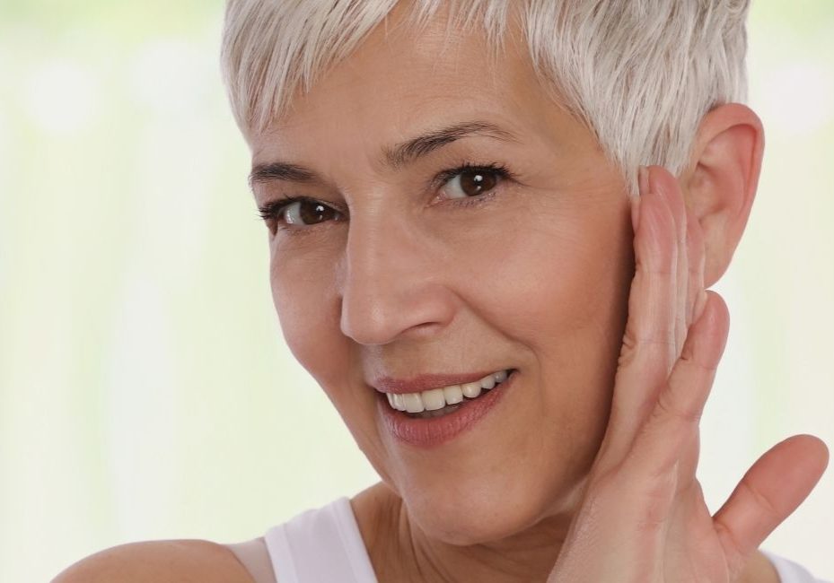 28 Grey haired lady smiling